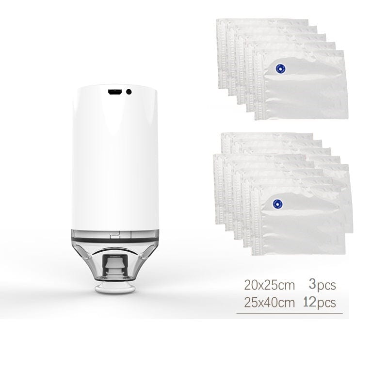 Appareil sous vide pour la conservation des aliments et la cuisine sous vide 1 Appareil avec 15 sacs