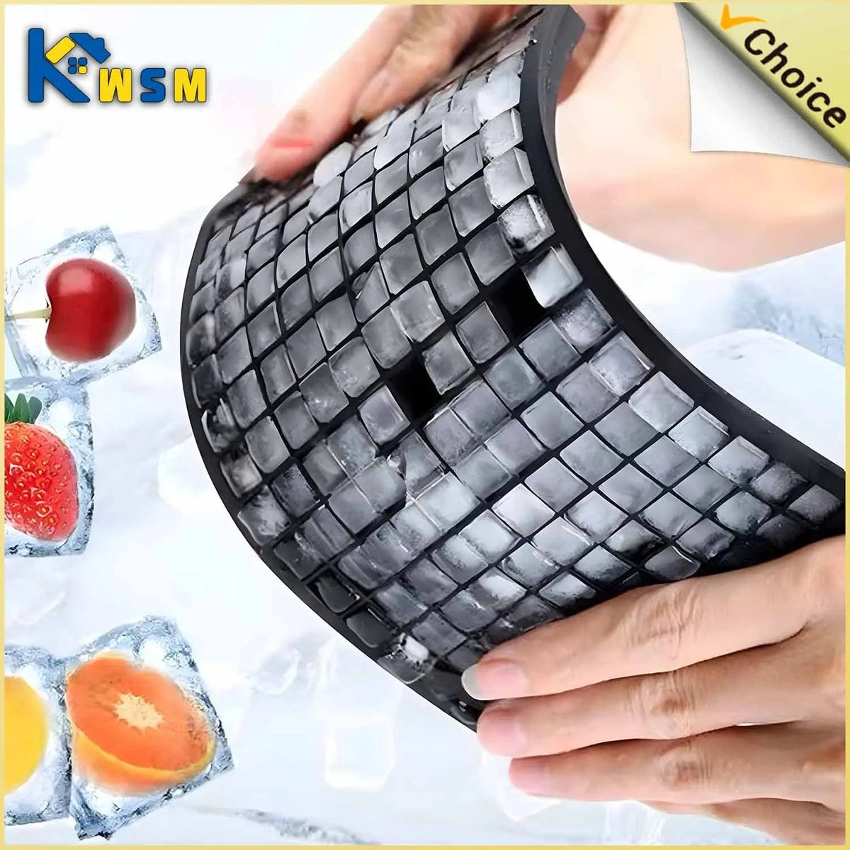 Bac à glaçons mini silicone 160 grilles - Fabrication de glaçons - Barbecue, Cocktail, Rafraîchissant