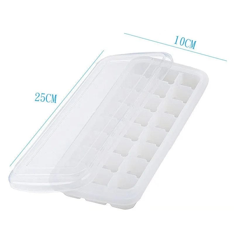 Bac à glaçons silicone 24/36 alvéoles avec couvercle amovible - Moule à glace fruits écologique white-24 Grids