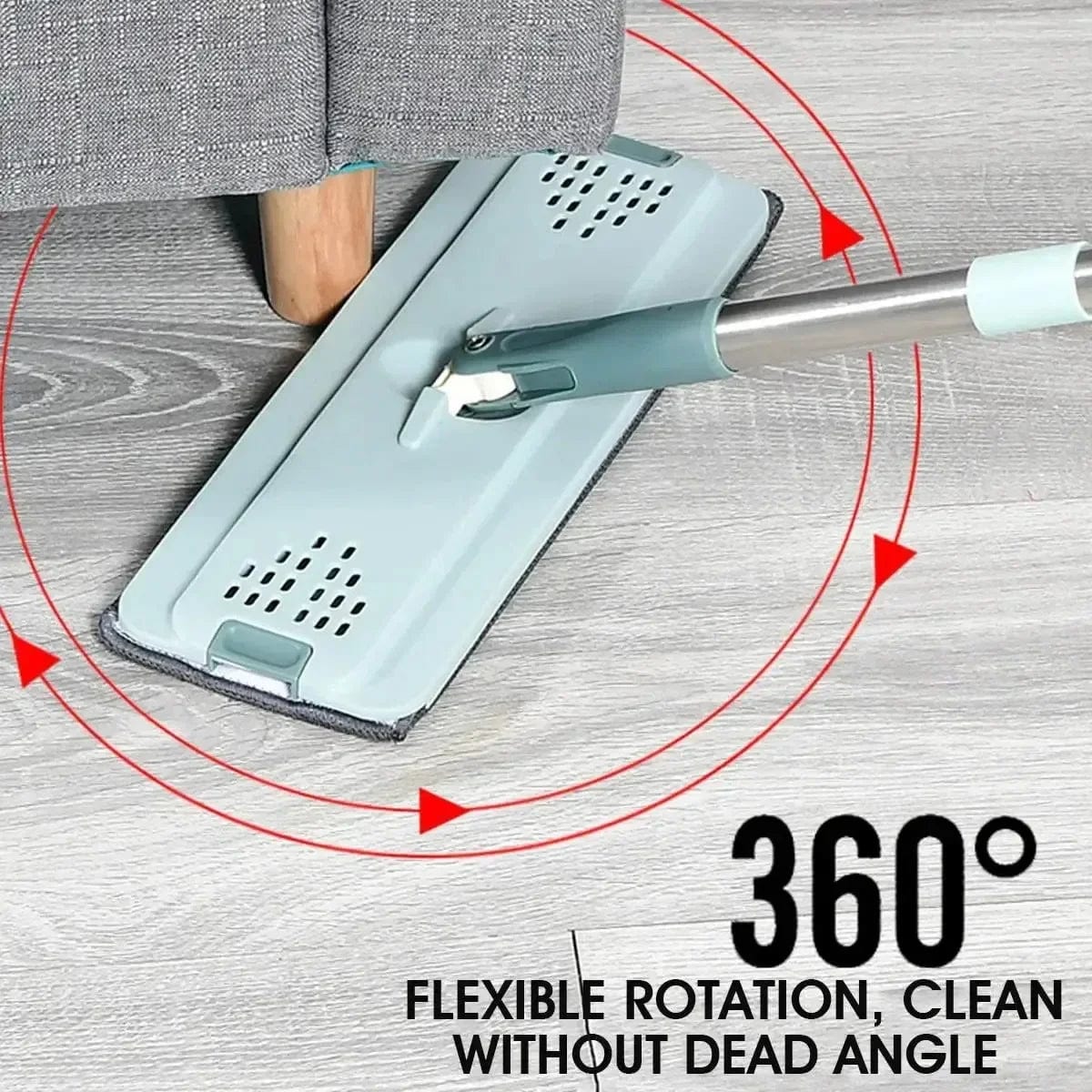 Balai Essoreur Plat avec Seau Mains Libres pour Nettoyage Microfibre Wet Dry sur Parquet Lamifié