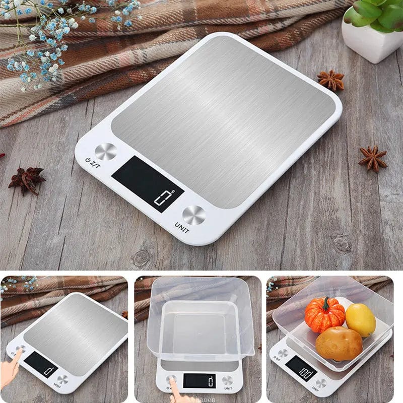 Balance De Cuisine Électronique 15kg/1g Inox pour Cuisson et Pâtisserie