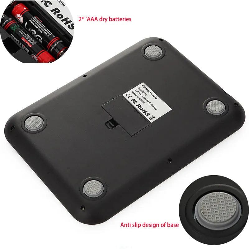 Balance De Cuisine Électronique 15kg/1g Inox pour Cuisson et Pâtisserie