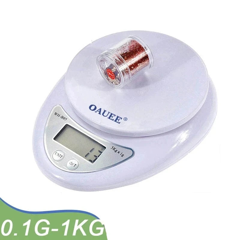 Balance de Cuisine Numérique 5kg/1g à LED 0.1g-1kg
