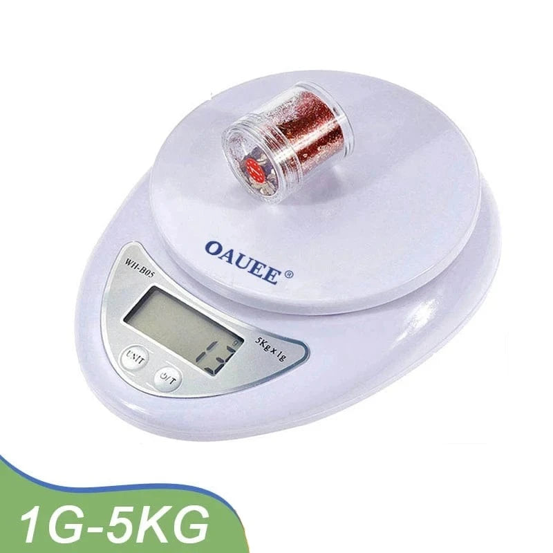 Balance de Cuisine Numérique 5kg/1g à LED 0.1g-1kg