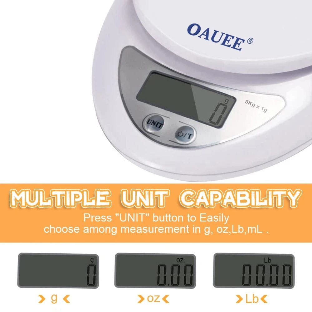 Balance de Cuisine Numérique 5kg/1g à LED