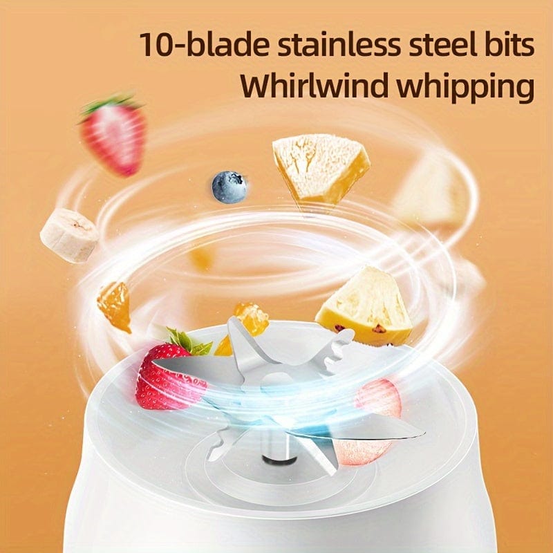 Blender Multifonction USB Rechargeable : Juicer Fruits, Légumes, Glace, Smoothie White