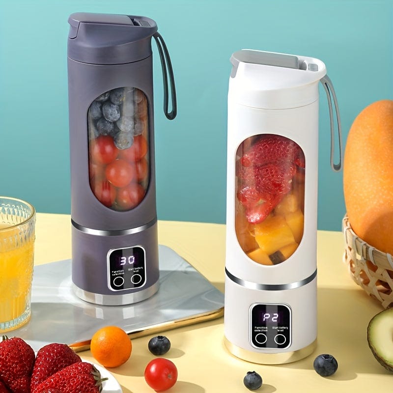 Blender USB Rechargeable avec affichage LED - 450ml, idéal smoothies & milkshakes