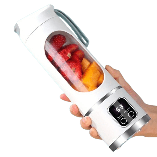 Blender USB Rechargeable avec affichage LED - 450ml, idéal smoothies & milkshakes