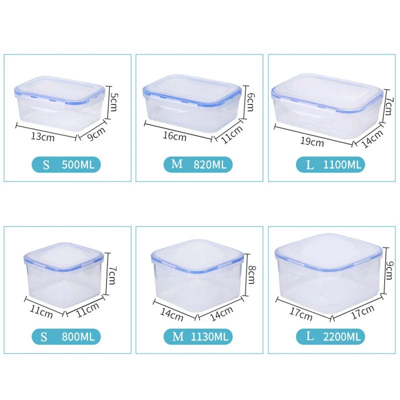 Boîte à lunch en plastique pour enfant 6 tailles - Eco-friendly, micro-ondable, hermétique