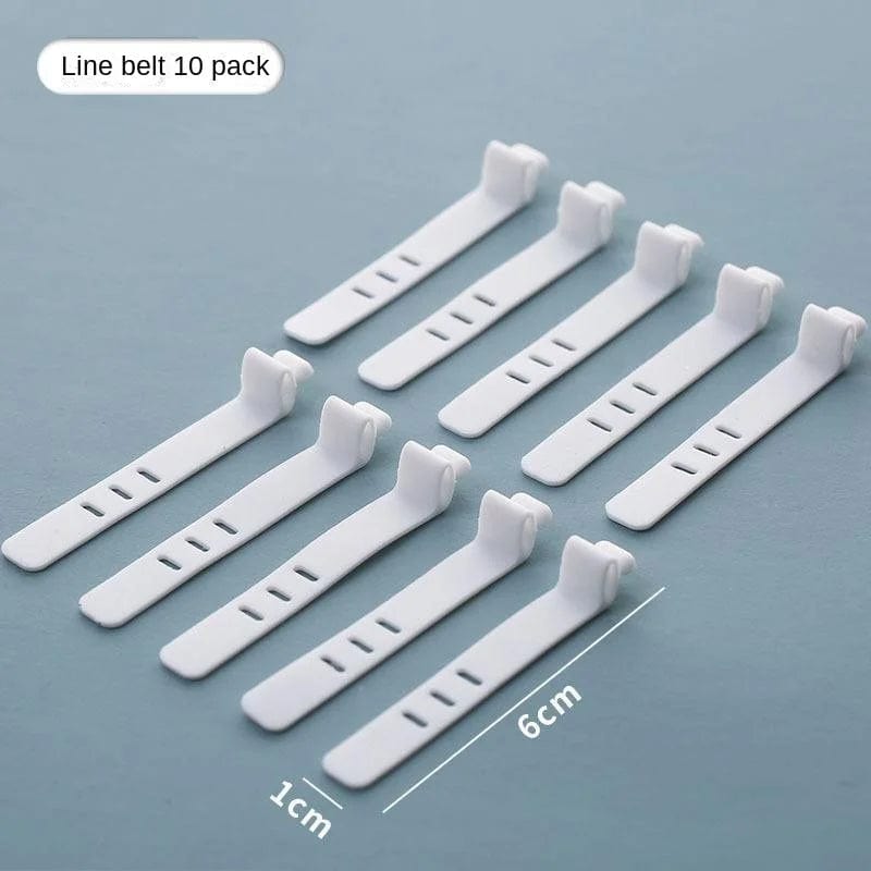 Boîte de Rangement de Câble de Chargement 8 Compartiments Transparent Line belt 10pack