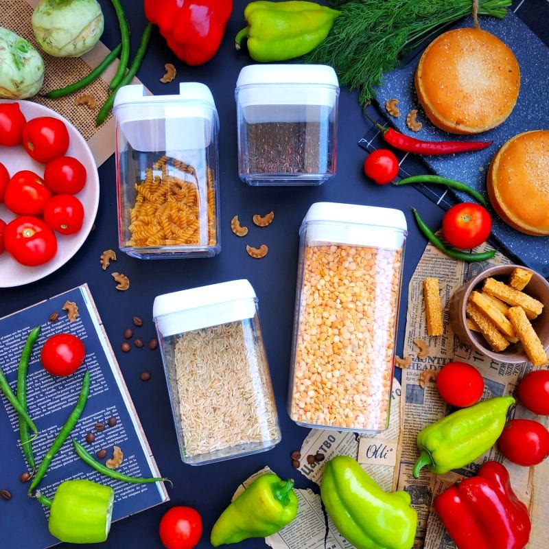 Boites de conservation des aliments et des ingrédients (Lot de 6)