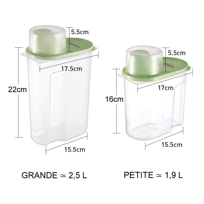 Boites de conservation des ingrédients