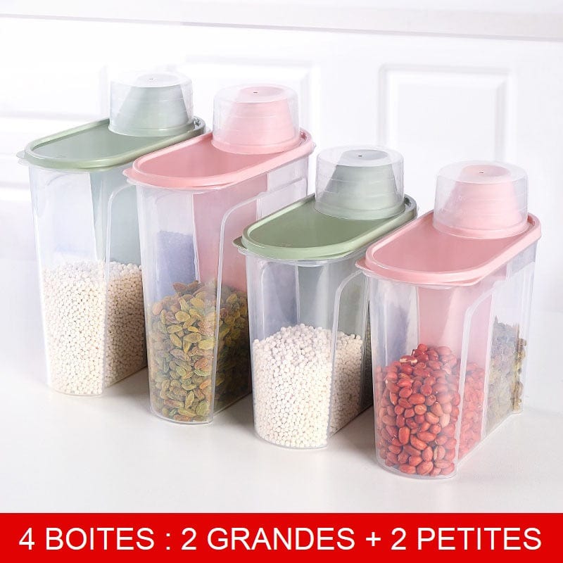 Boites de conservation des ingrédients 4 boites : 2 grandes + 2 petites