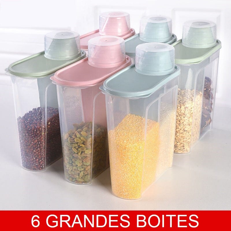Boites de conservation des ingrédients 6 grandes boites