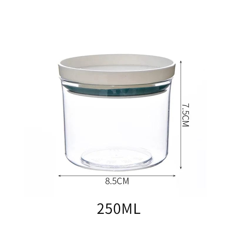 Boîtes Hermétiques Transparentes avec Joint Coloré 250 ml / Bleu-Vert