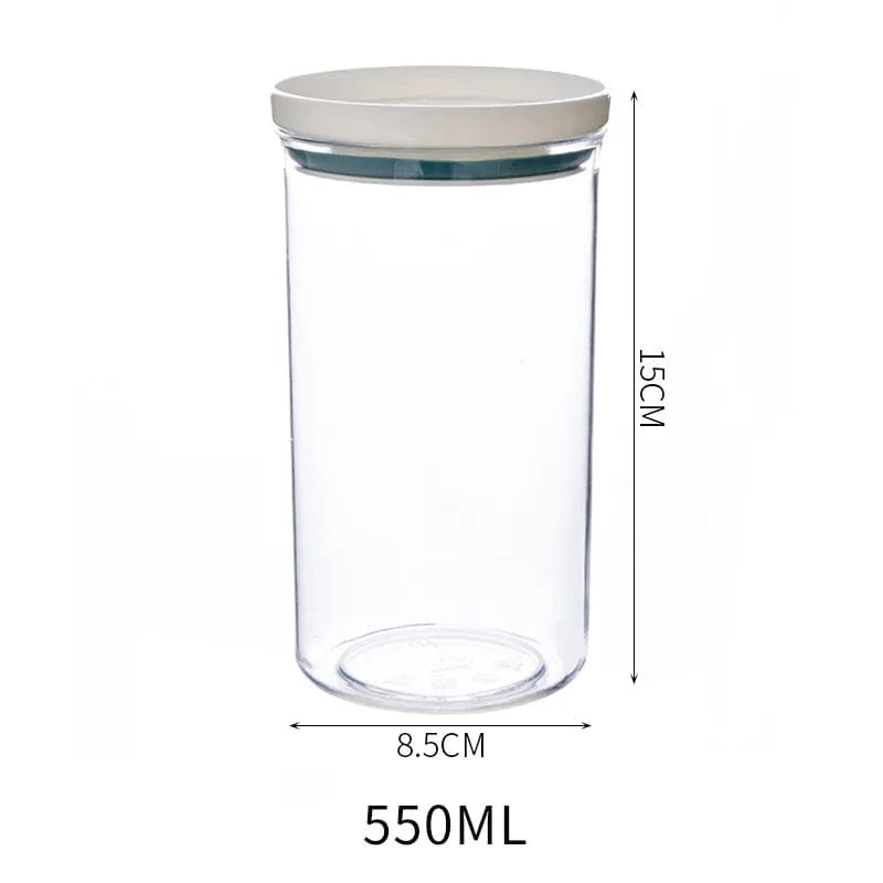 Boîtes Hermétiques Transparentes avec Joint Coloré 550 ml / Bleu-Vert
