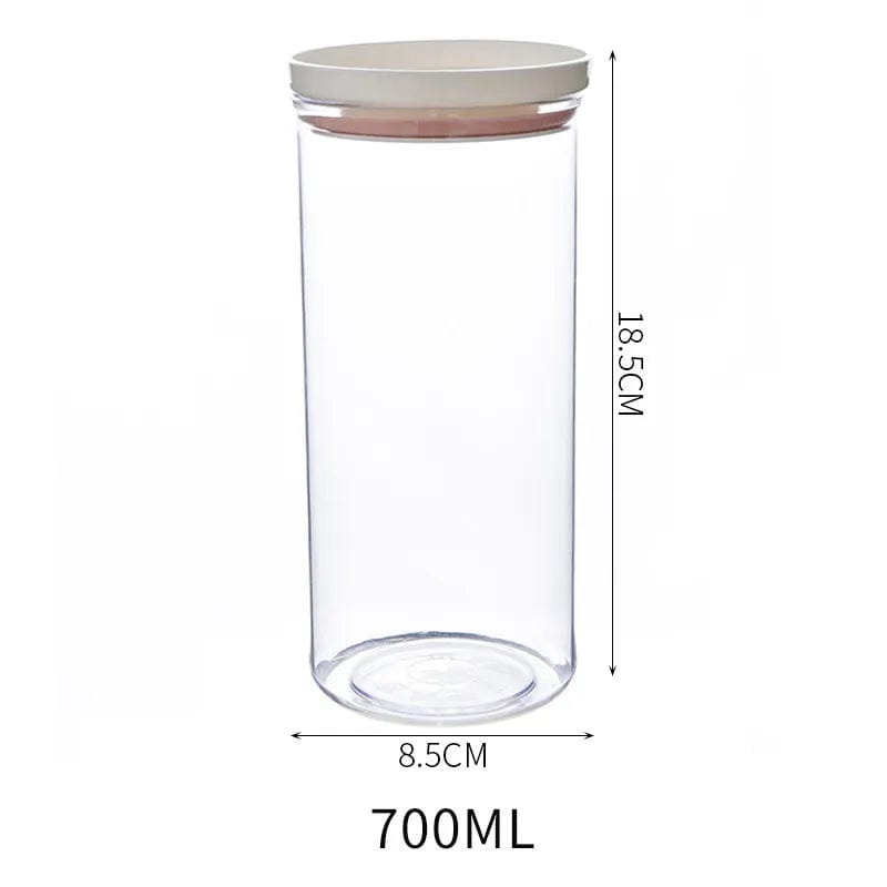 Boîtes Hermétiques Transparentes avec Joint Coloré 700 ml / Rose Tendre