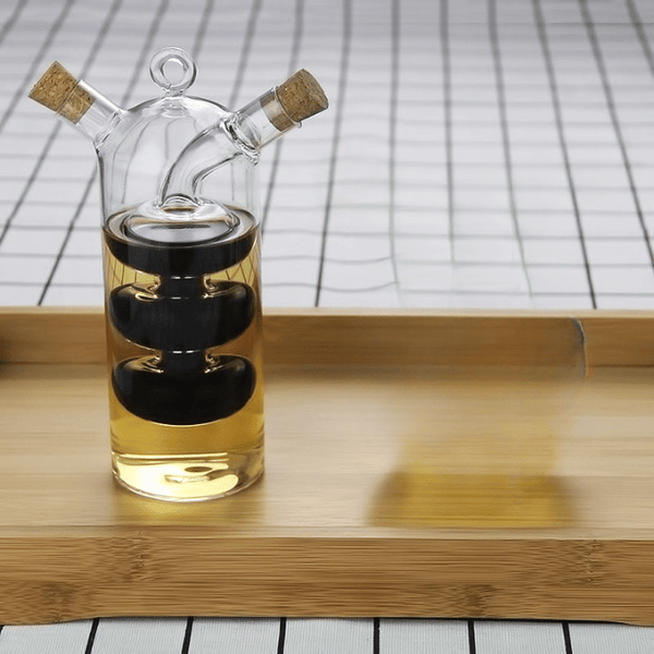 Distributeur D'huile En Verre - Bouteille 260 Ml Avec Bec Verseur, Pour Huile D'olive, Vinaigre, Sauce Soja - Récipient De Cuisine Pratique Et élégant