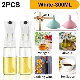 Bouteille spray d'huile d'olive comestible - Cuisine - 200/300/500 ML White-300ml-2PCS
