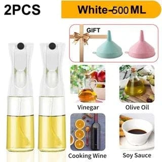 Bouteille spray d'huile d'olive comestible - Cuisine - 200/300/500 ML White-500ml-2PCS