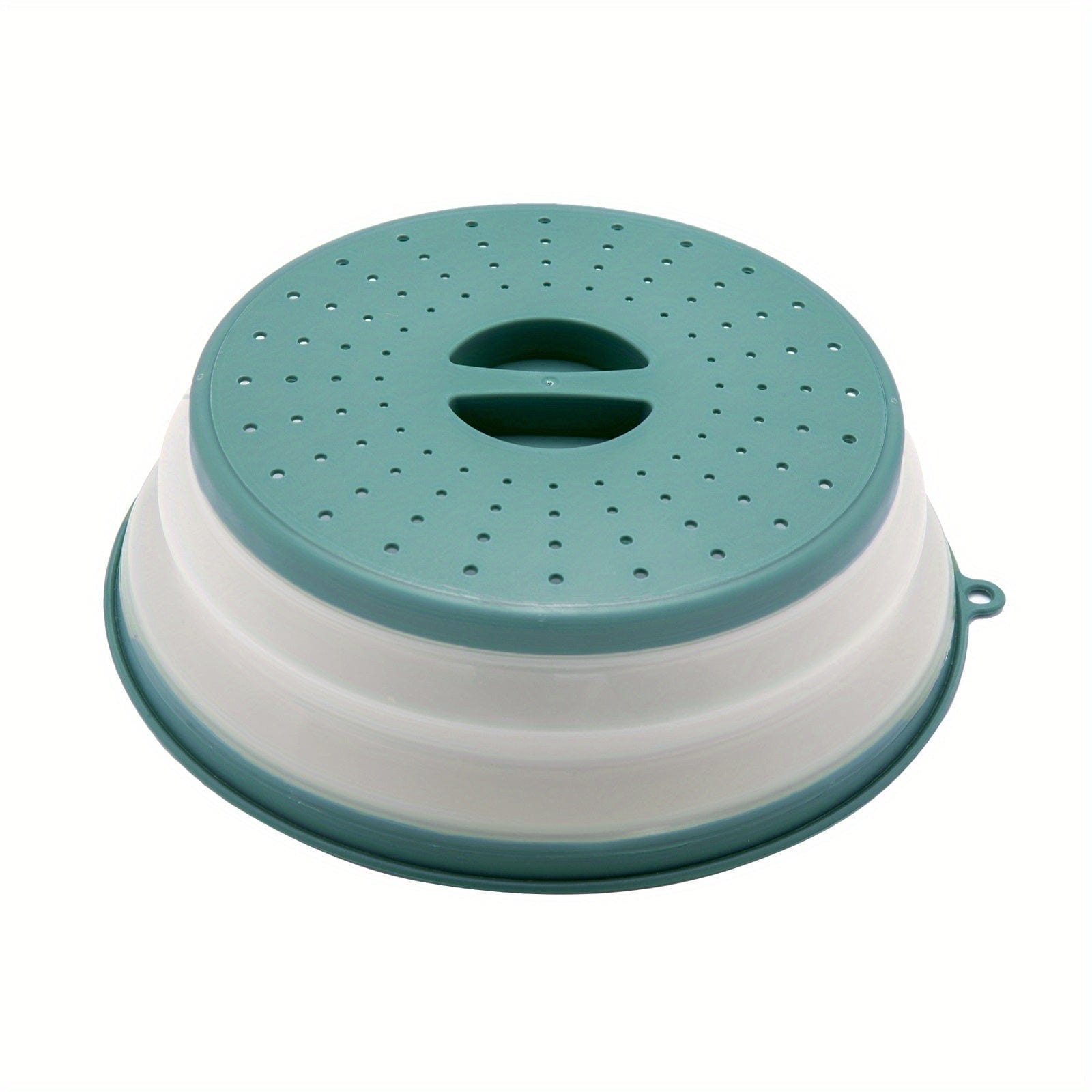 Cache-Micro-Ondes Pliant Ventilé Rond avec Poignée, Filtre Alimentaire Lavable, Ustensile Cuisine Olive Green