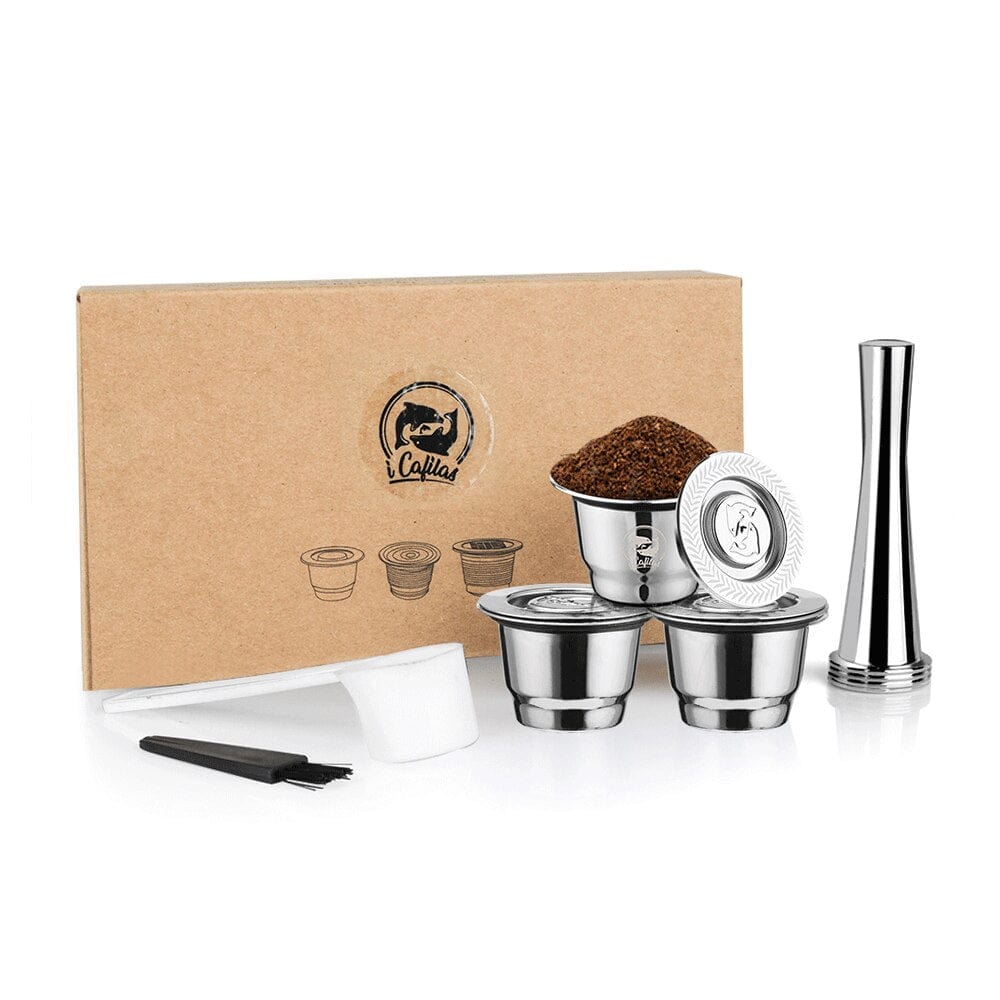 Capsule Nespresso réutilisable 3 capsules + 1 tasseur