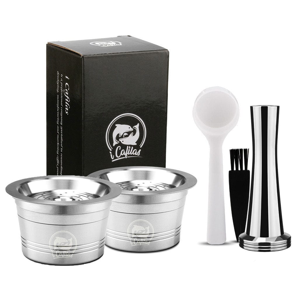 Capsules réutilisables pour Caffitaly, Cafissimo et Tchibo 2 Capsules + 1 tasseur