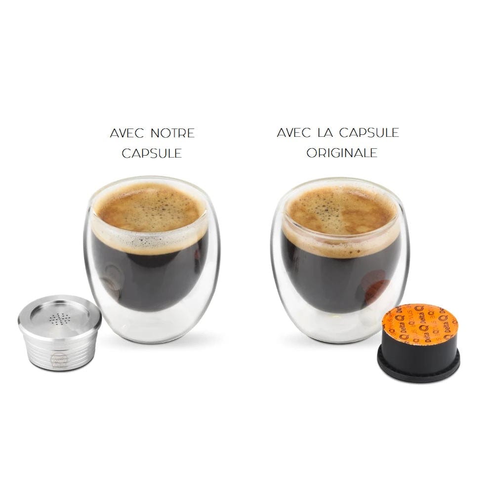 Capsules réutilisables pour Delta Q NDIQ7323, Lavazza EP Mini et  AAA 3A-C225