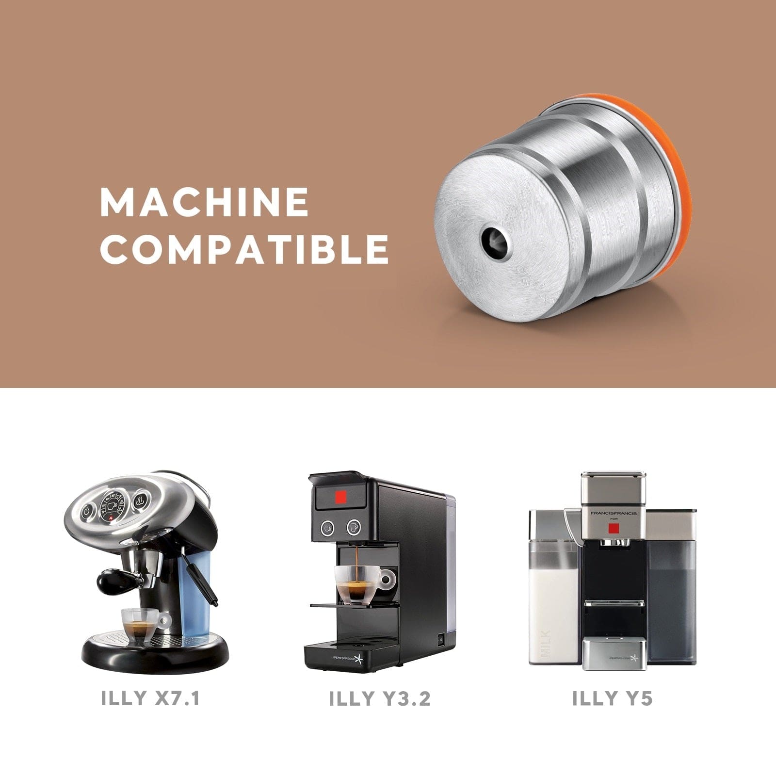 Capsules réutilisables pour Illy X7.1, Y3.2 et Y5
