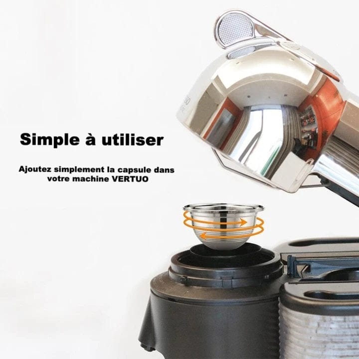 Capsules réutilisables pour Vertuo et Delonghi