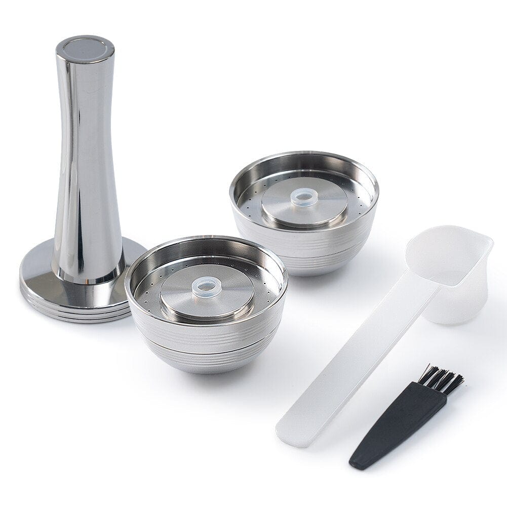 Capsules réutilisables pour Vertuo Next de Nespresso 2 Capsules + 1 tasseur