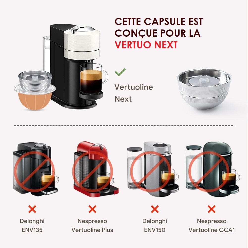 Capsules réutilisables pour Vertuo Next de Nespresso