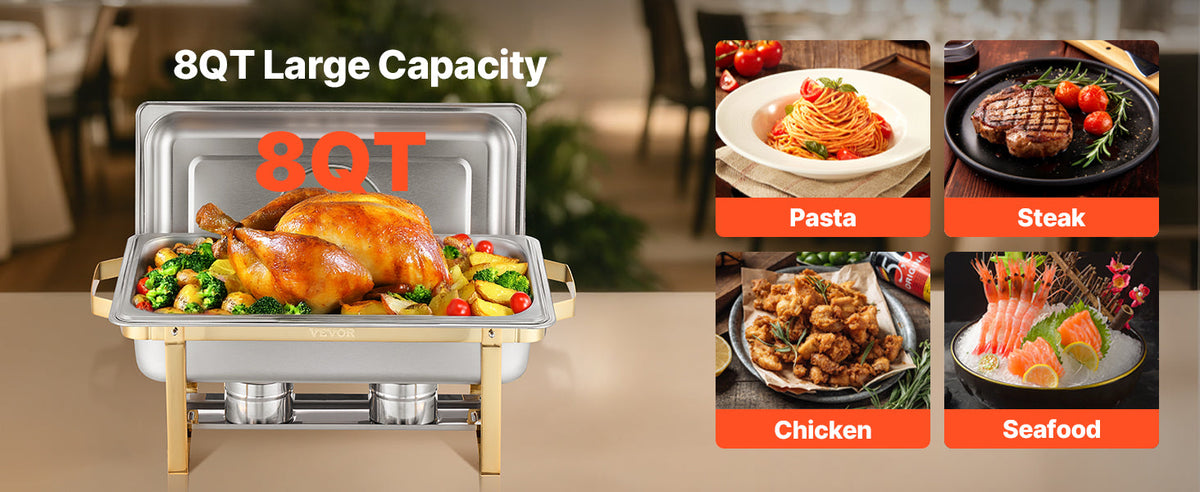 Grand bac de 7,5 L pour pâtes, viande, poulet ou fruits de mer