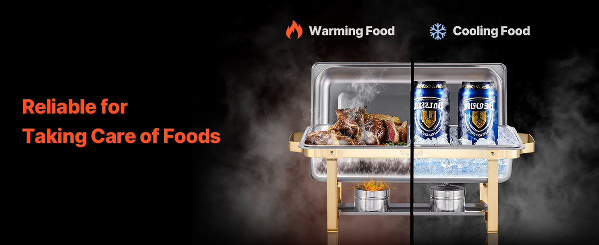 Chafing dish en service chaud et froid