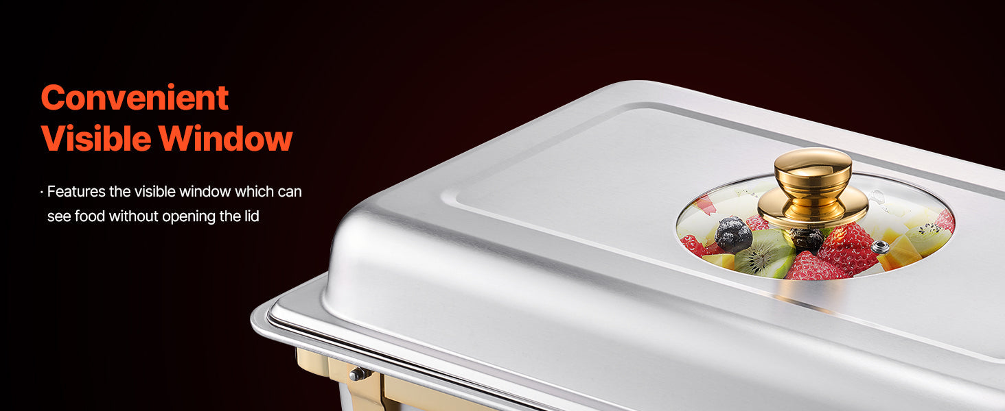 Hublot du couvercle pour voir les plats sans ouvrir