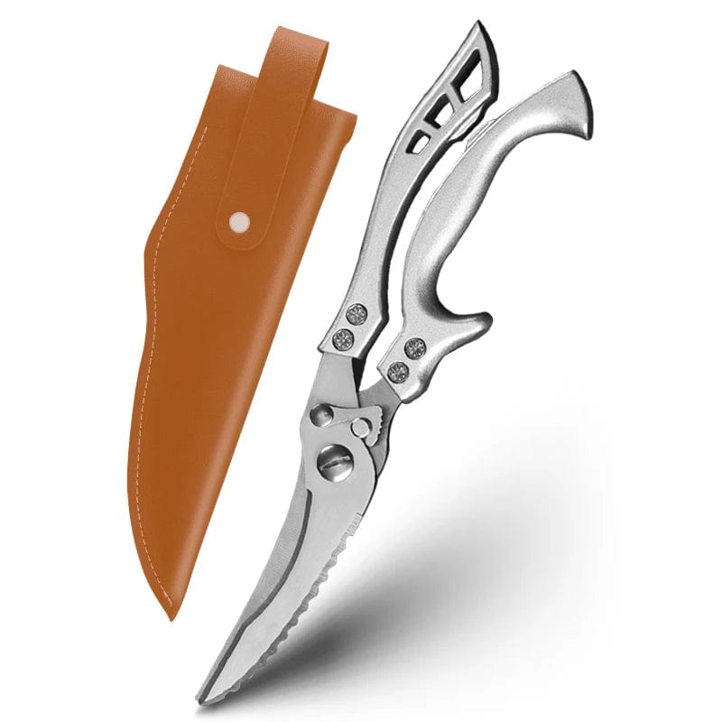 Ciseaux de Cuisine avec Lame en Acier Inoxydable 4Cr - MYVIT sliver with cover / Ship within 24H