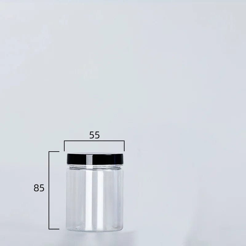 Clear Sealed Can With Lid Plastic Empty Packing Bottle Circular Storage Bucket Biscuit Jar Food Grade Sealed Cans Tank Container 155ml