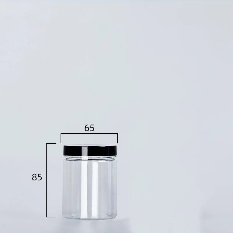 Clear Sealed Can With Lid Plastic Empty Packing Bottle Circular Storage Bucket Biscuit Jar Food Grade Sealed Cans Tank Container 230ml