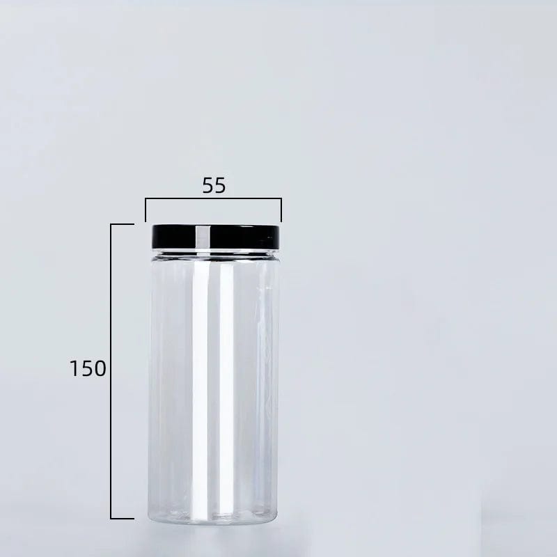 Clear Sealed Can With Lid Plastic Empty Packing Bottle Circular Storage Bucket Biscuit Jar Food Grade Sealed Cans Tank Container 310ml