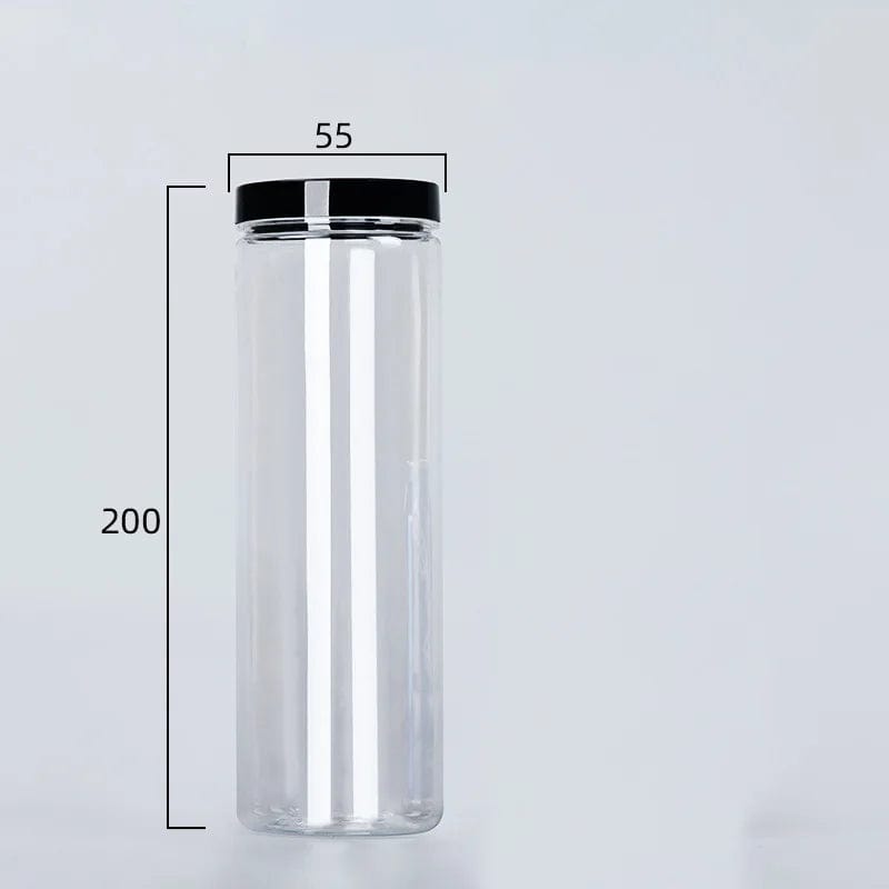 Clear Sealed Can With Lid Plastic Empty Packing Bottle Circular Storage Bucket Biscuit Jar Food Grade Sealed Cans Tank Container 428ml