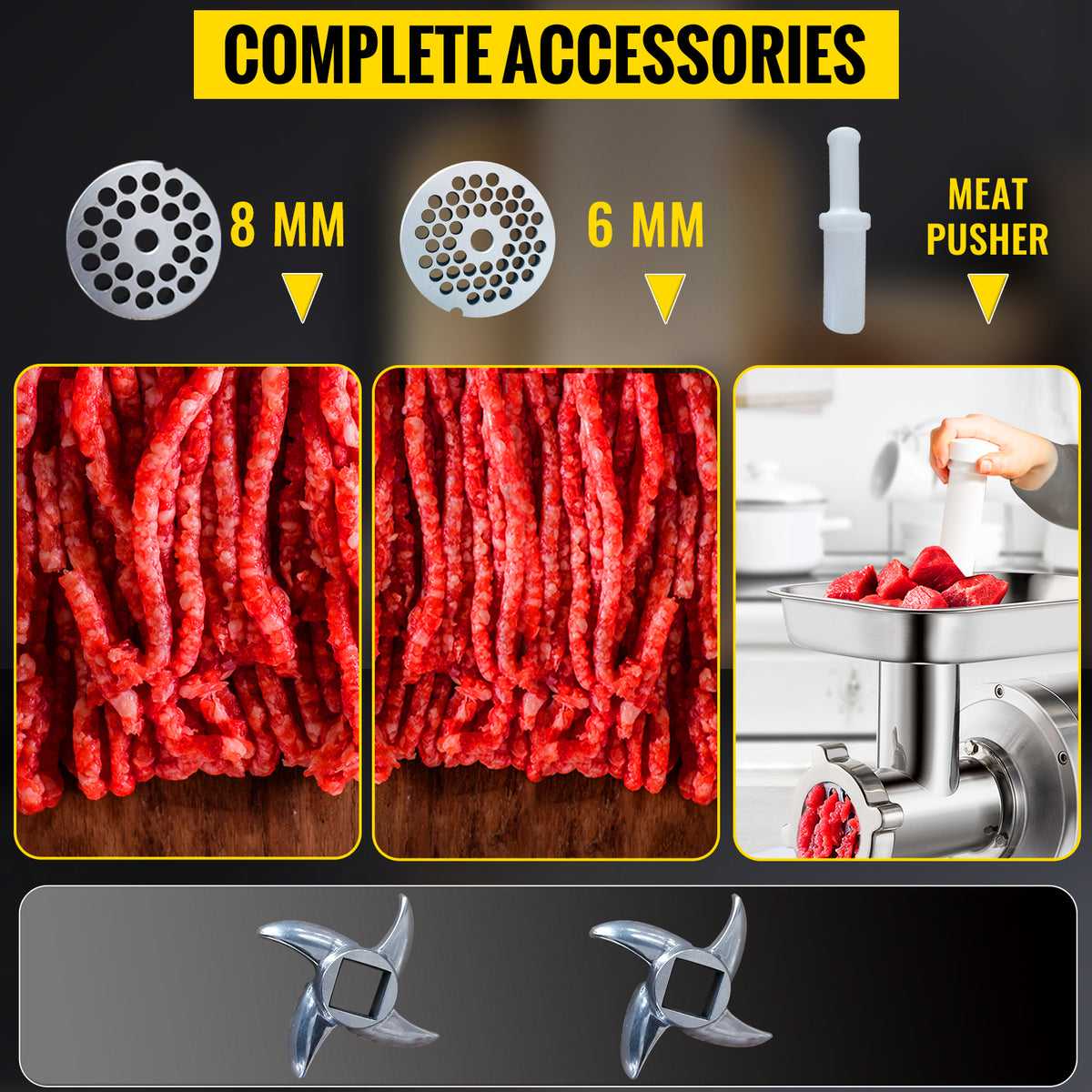 mini hachoir à aliments 1100W