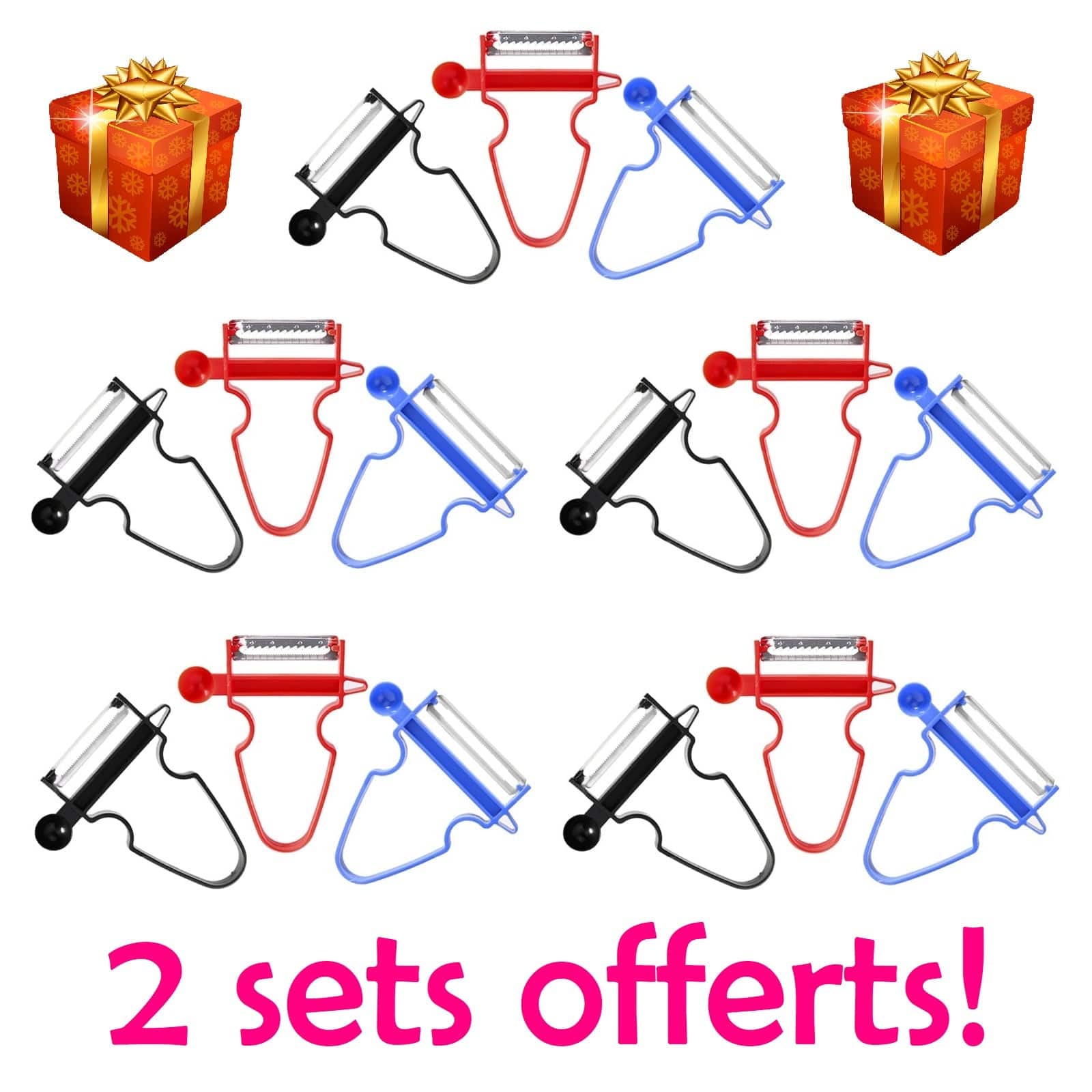 Coupes-Légumes et Éplucheurs multifonctions 3 sets achetés = 2 offerts 🎁🎁