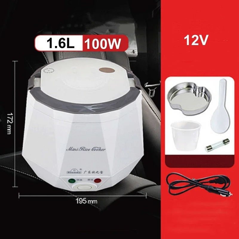 Cuiseur à Riz pour Voiture 12 V / 24 V 1,6 L – Camion, Camping-Car