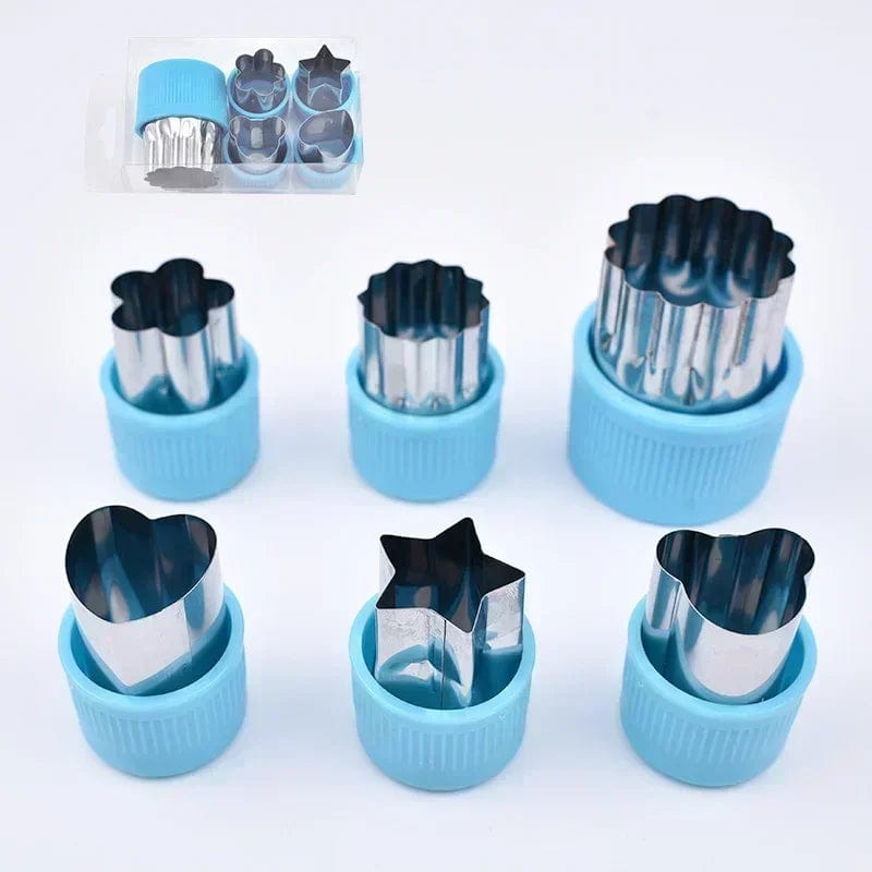 Découpe-Légumes Puzzle Bleu / Lot de 6