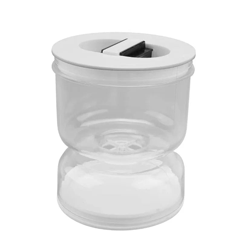 Distributeur d'Olives et Cornichons en Bocal pour Cuisine - Séparateur de Liquides - 11x11x13cm Circular