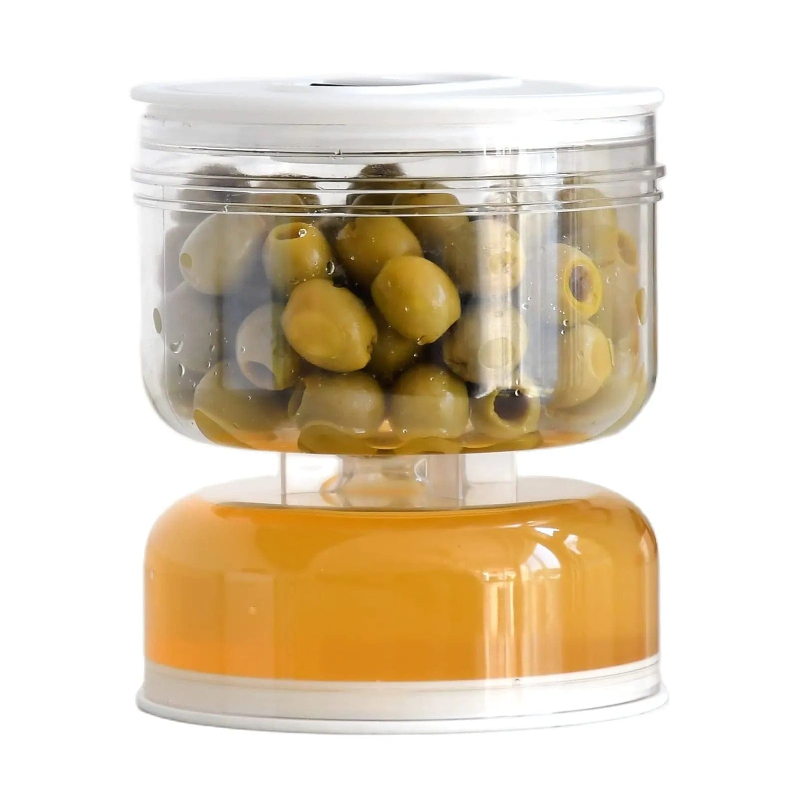 Distributeur d'Olives et Cornichons en Bocal pour Cuisine - Séparateur de Liquides