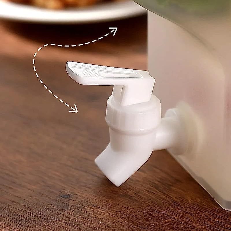 Distributeur de Boissons en Plastique avec Robinet - Capacité XXL - Idéal pour le Réfrigérateur - Théière à Fruits et Bouteille Limonade - Accessoires Maison 3.5L