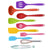 Ensemble d'Ustensiles de Cuisine en Silicone 10 Pièces polychrome