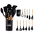 Ensemble d'ustensiles de cuisine en silicone 12 pièces, Antiadhésif Résistant à la chaleur - Outils de cuisine Black 12 piece set
