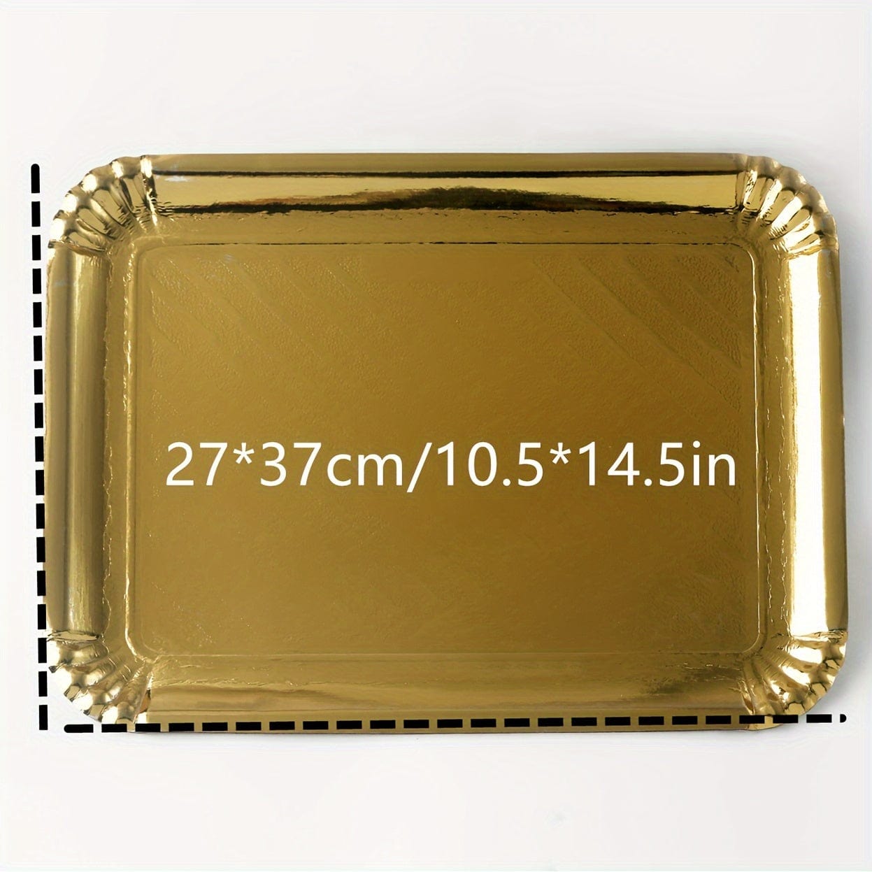 Ensemble de 10 Plateaux à Gâteaux Or Rectangle, Plateaux Jetables en Carton pour Plats, Bases de Gâteaux Anti-Gras, Plateaux de Présentation pour Desserts, Décoration de Gâteaux pour Fêtes et Mariages 27*37cm/10.5*14.5in